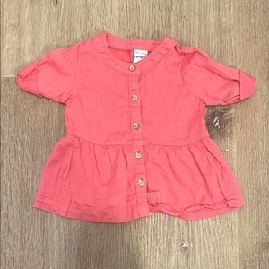 Carter's Coral Button-Down Kids Shirt